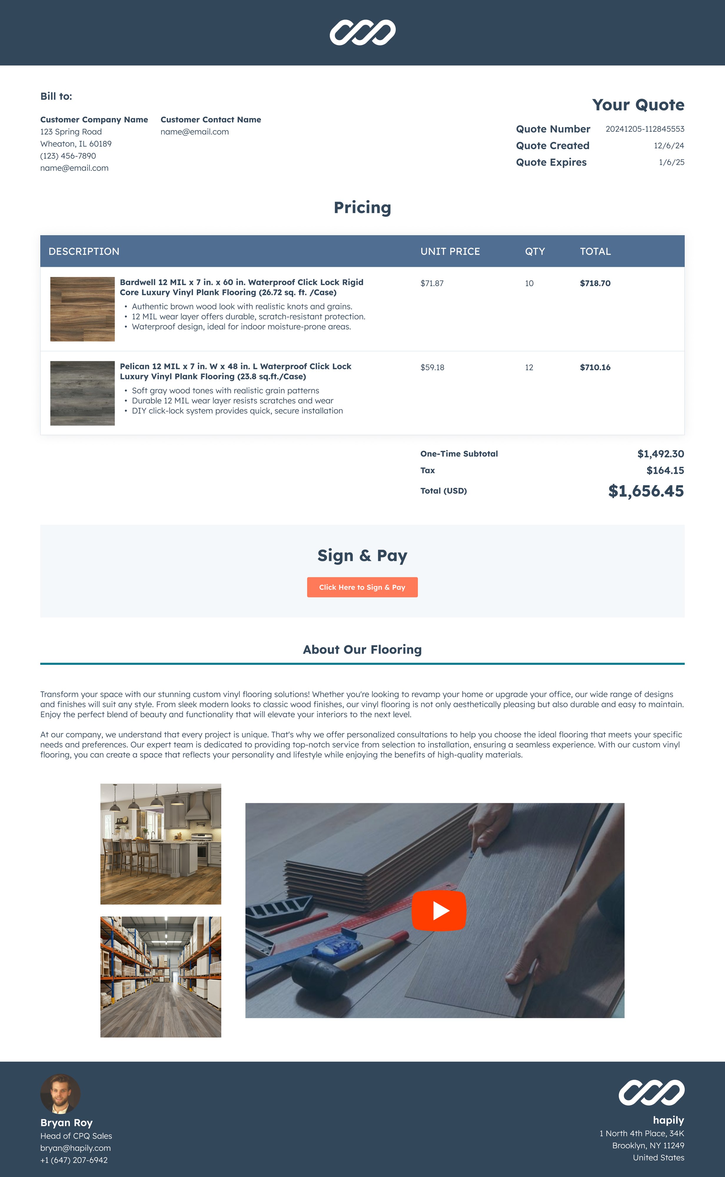 Quote Module Card Customized Quote Modules for HubSpot | Quotivity