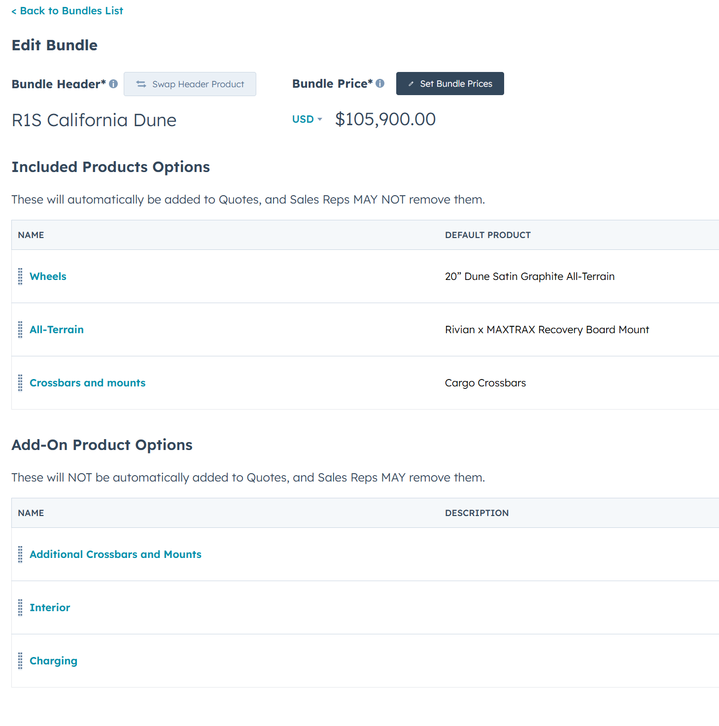 Create the Base Product as the Bundle Header