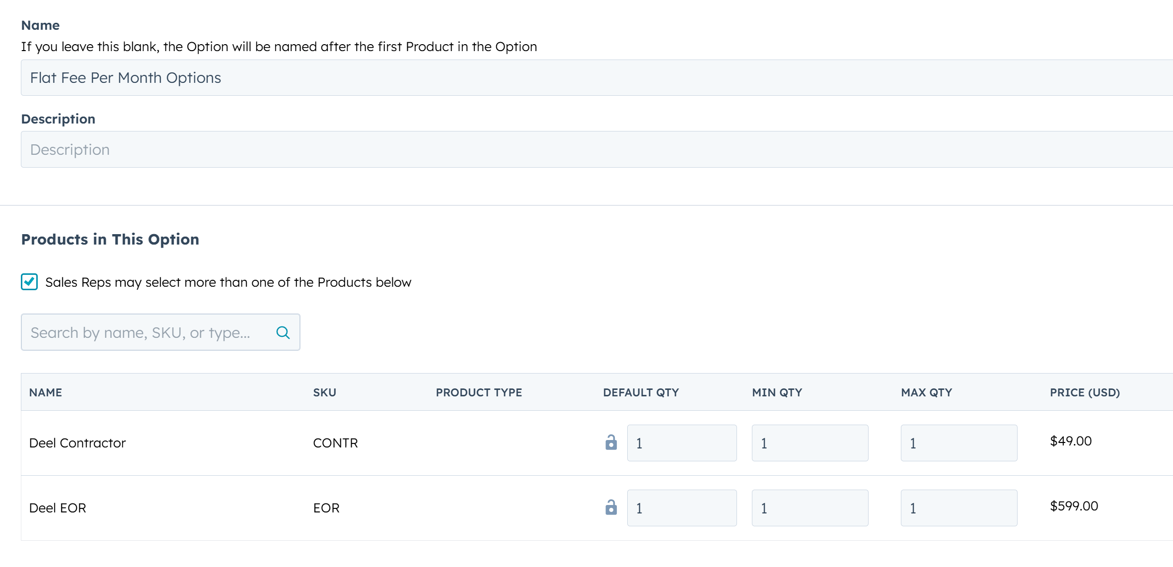 Add a Section for Flat-Fee Products