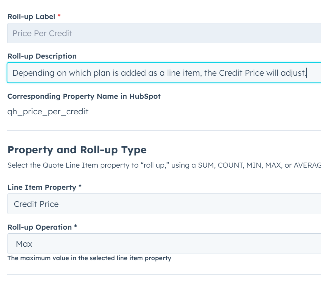 Create dynamic credit prices