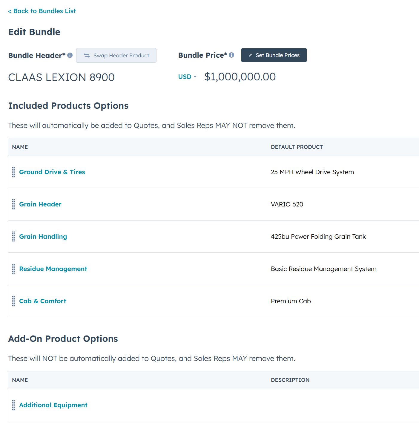 Create a Bundle Header for Each Model