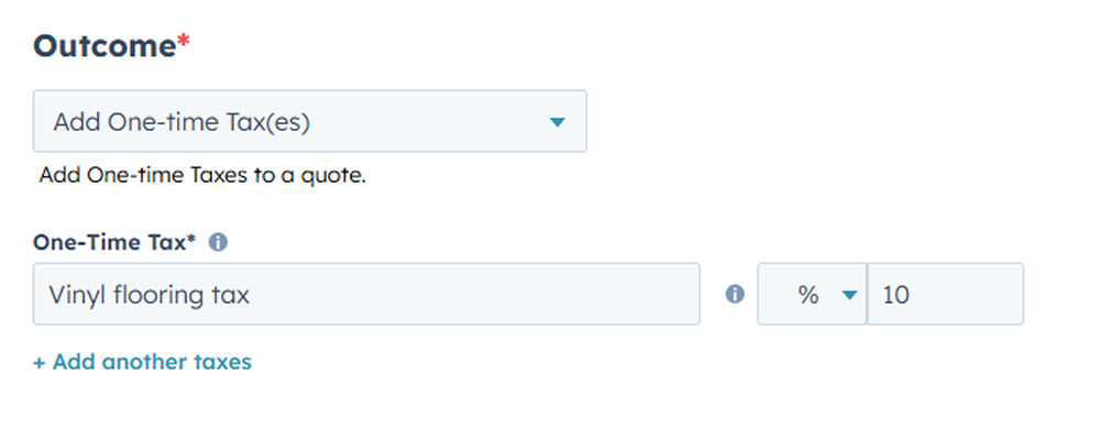 A tax applied automatically to a HubSpot quote by Quotivity